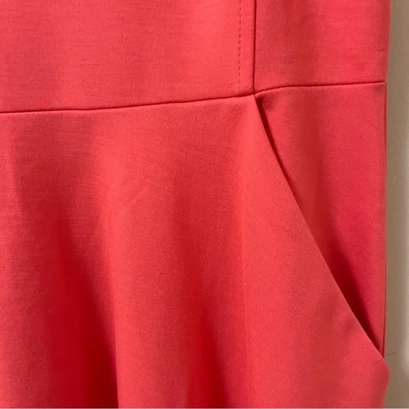 Banana Republic Pink Sleeveless Fit and Flare Cocktail Dress Pockets Size 8 - Picture 6 of 8